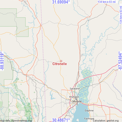 Citronelle on map