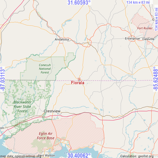 Florala on map