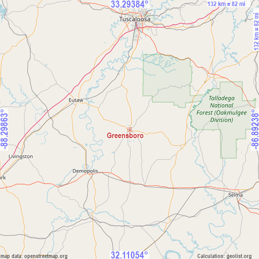 Greensboro on map