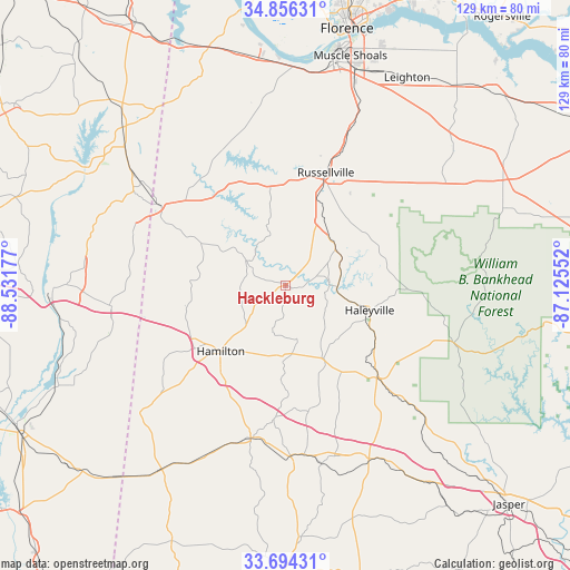 Hackleburg on map