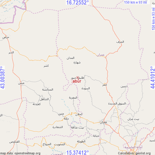Ḩabūr on map
