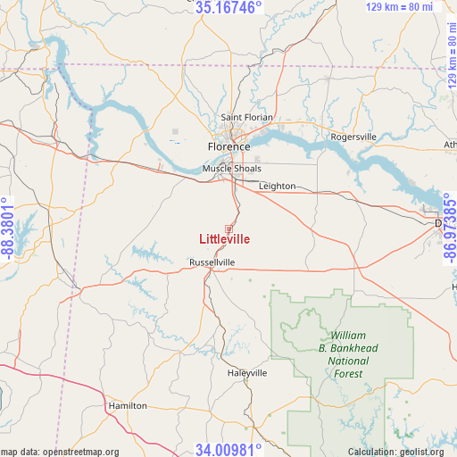 Littleville on map