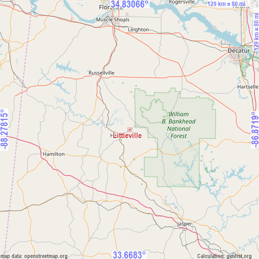 Littleville on map