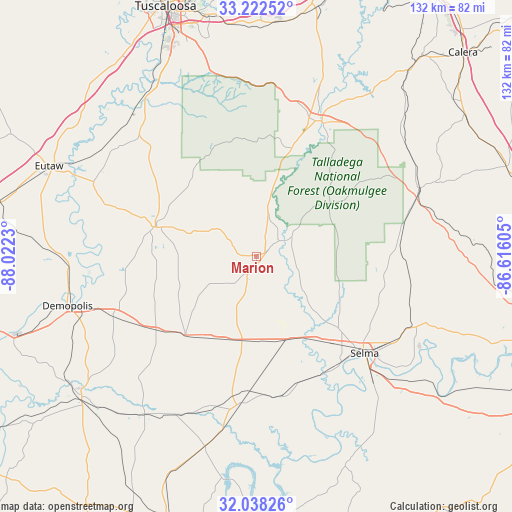 Marion on map