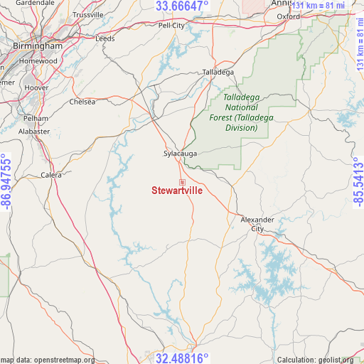 Stewartville on map