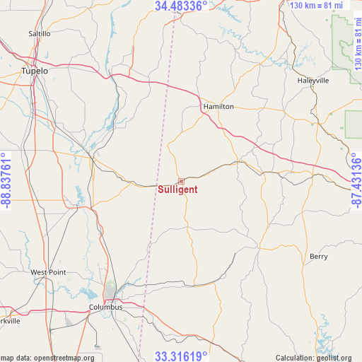 Sulligent on map