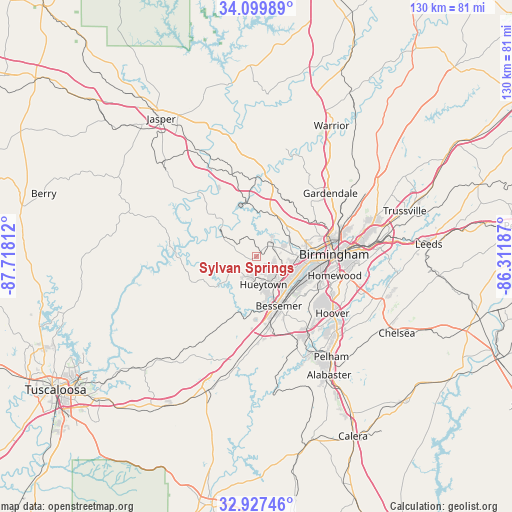 Sylvan Springs on map