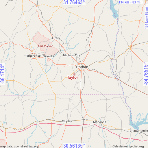 Taylor on map