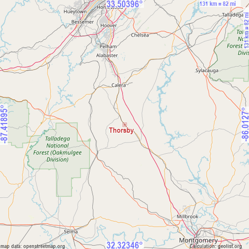 Thorsby on map