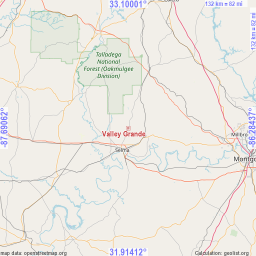 Valley Grande on map