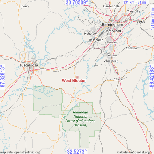 West Blocton on map
