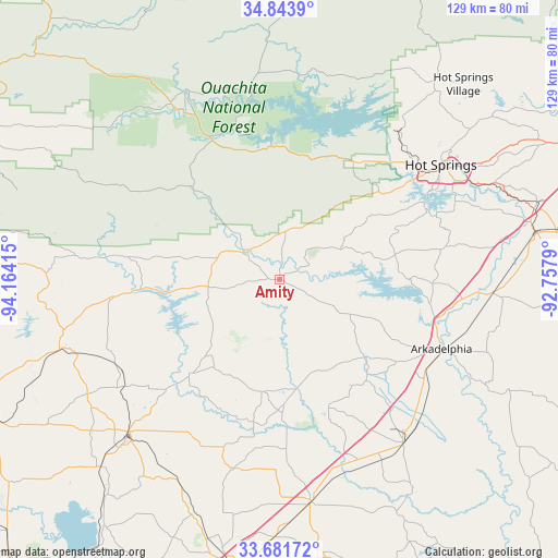 Amity on map