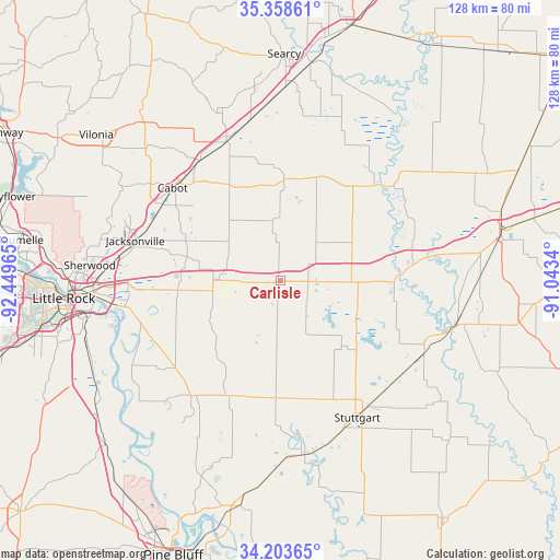 Carlisle on map