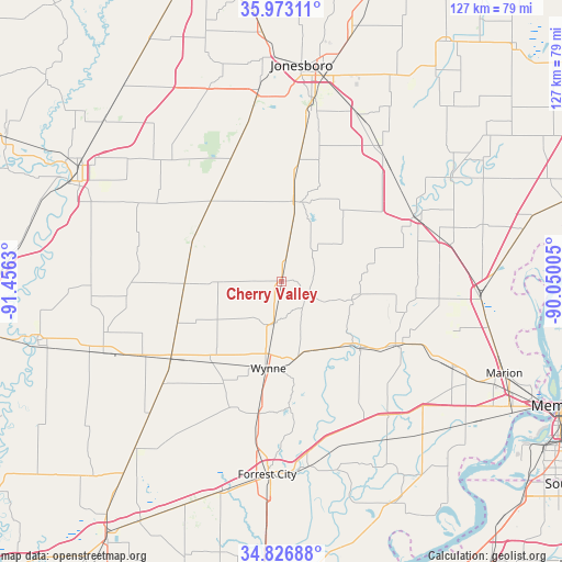 Cherry Valley on map