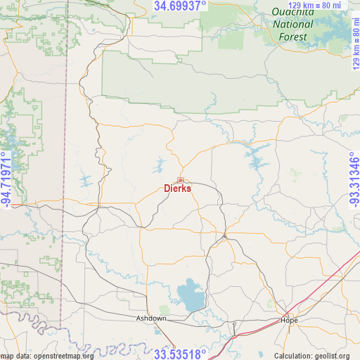 Dierks on map