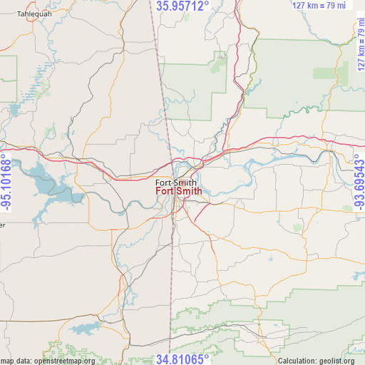 Fort Smith on map