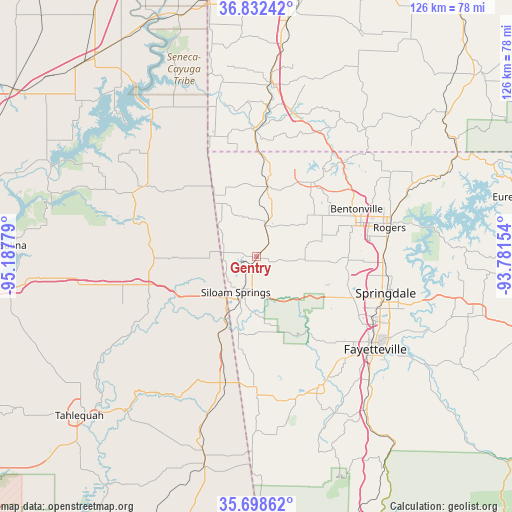 Gentry on map