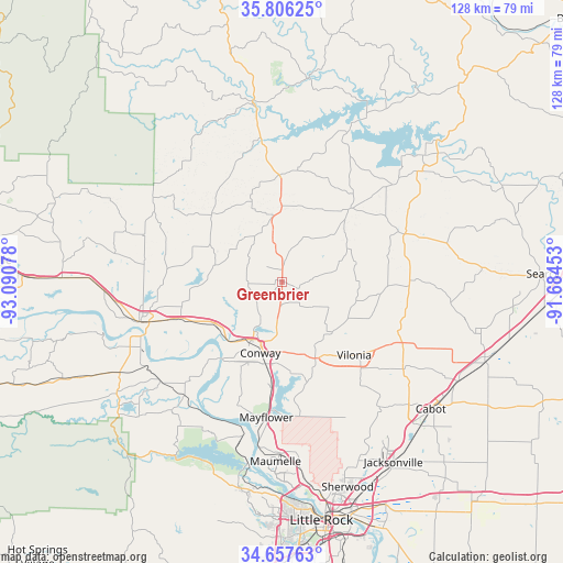 Greenbrier on map