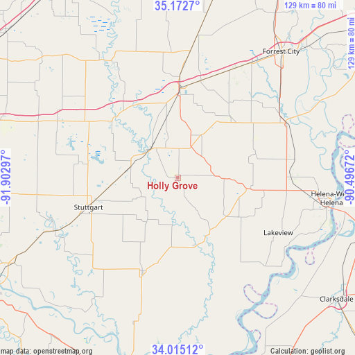 Holly Grove on map