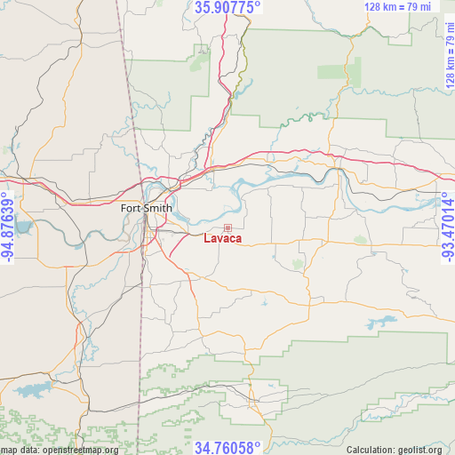 Lavaca on map