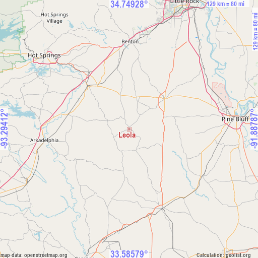 Leola on map