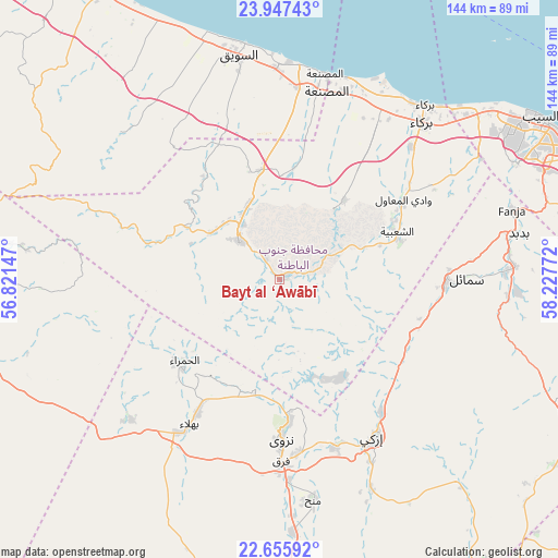 Bayt al ‘Awābī on map