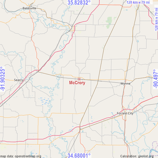 McCrory on map