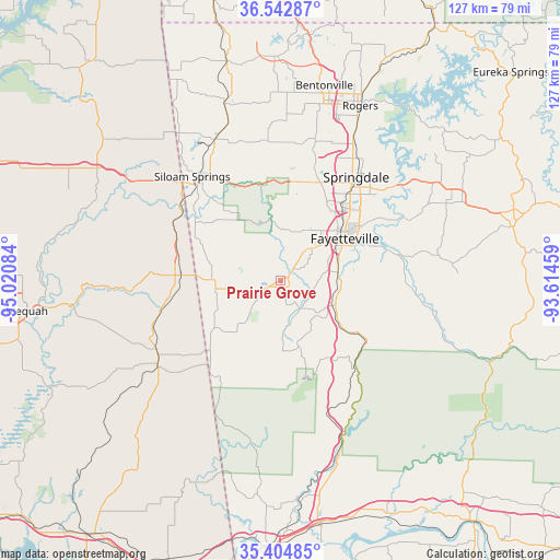 Prairie Grove on map