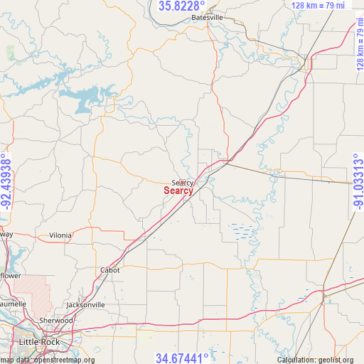 Searcy on map