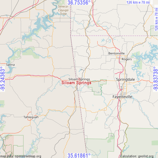 Siloam Springs on map