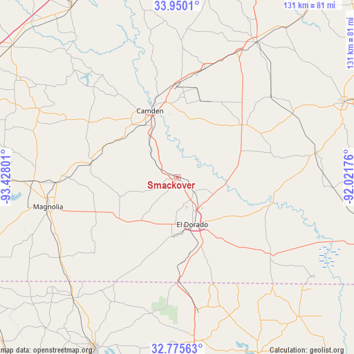 Smackover on map