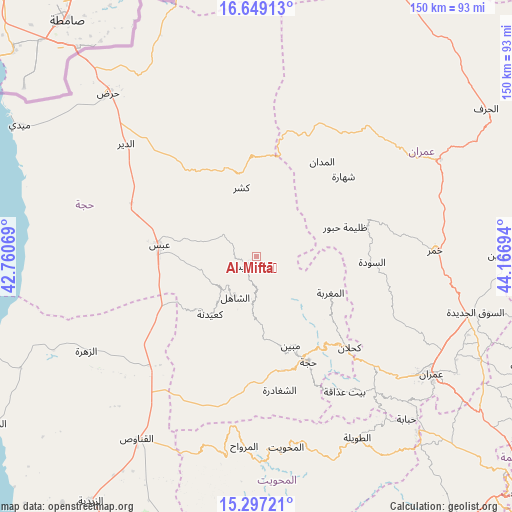 Al Miftāḩ on map