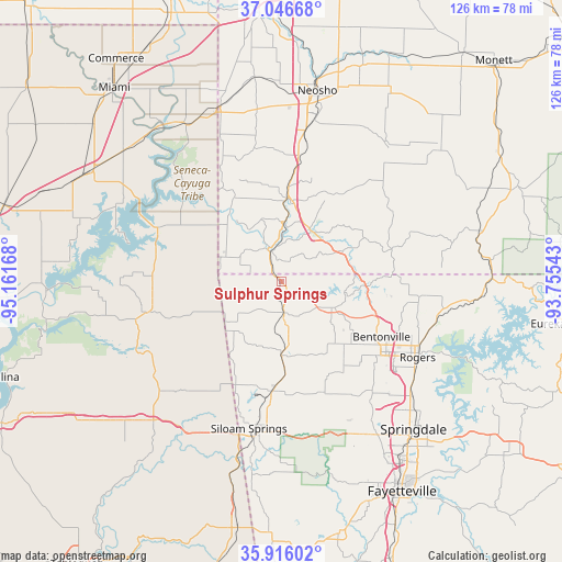 Sulphur Springs on map