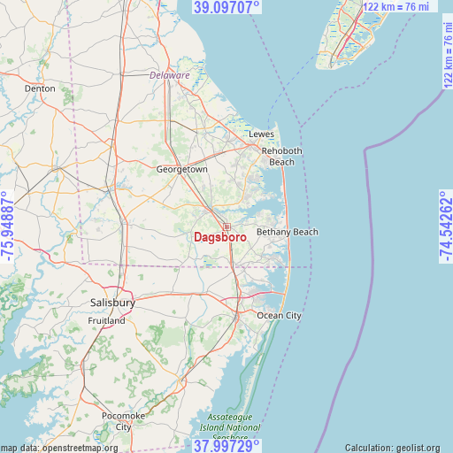 Dagsboro on map