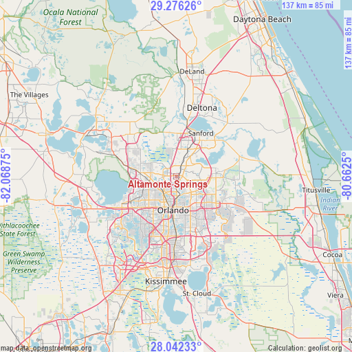 Altamonte Springs on map