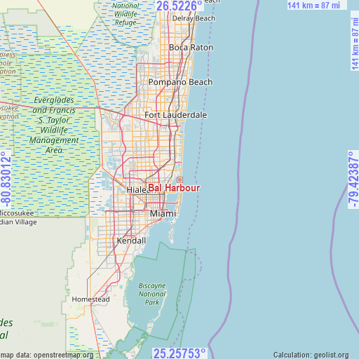 Bal Harbour on map