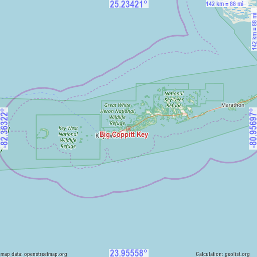 Big Coppitt Key on map