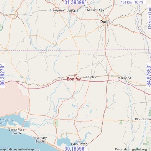 Bonifay on map