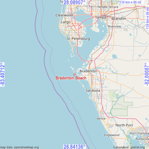 Bradenton Beach on map