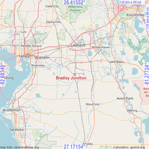 Bradley Junction on map