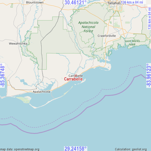 Carrabelle on map