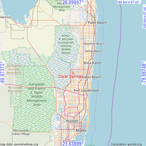 Coral Springs on map