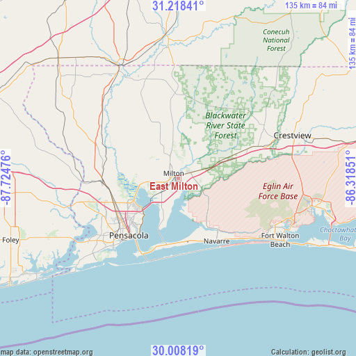East Milton on map