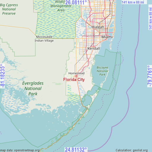 Florida City on map