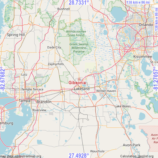 Gibsonia on map