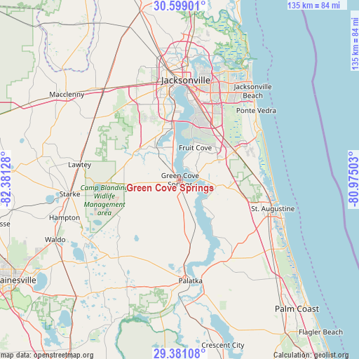 Green Cove Springs on map