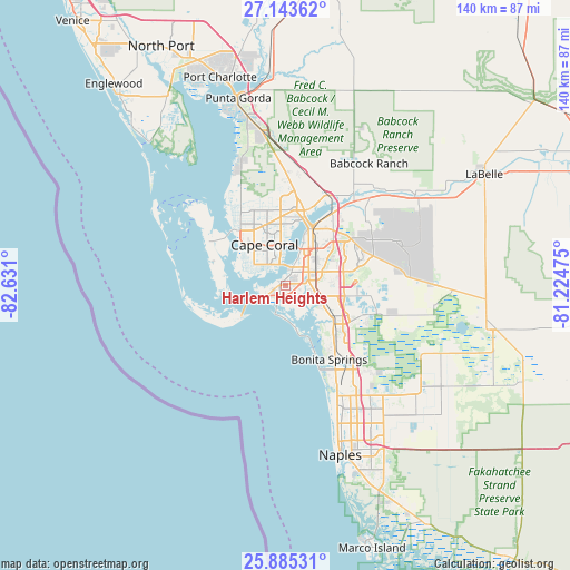 Harlem Heights on map