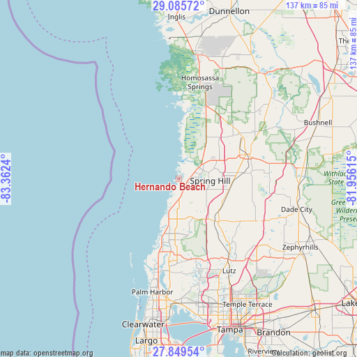 Hernando Beach on map
