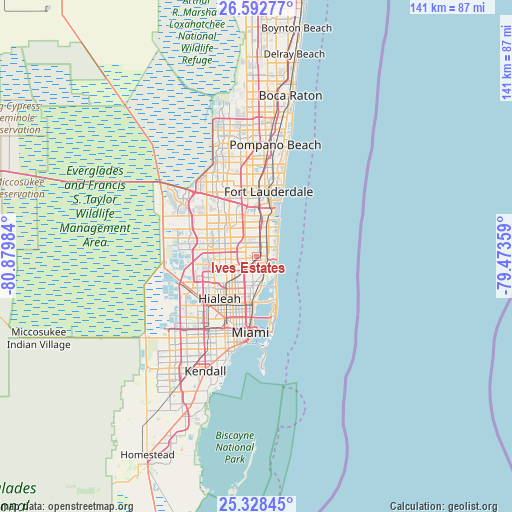 Ives Estates on map