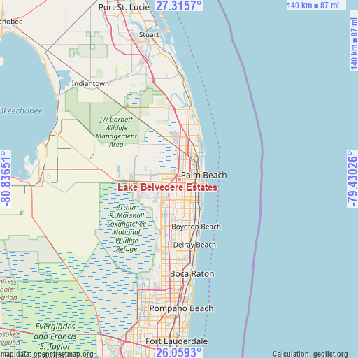 Lake Belvedere Estates on map
